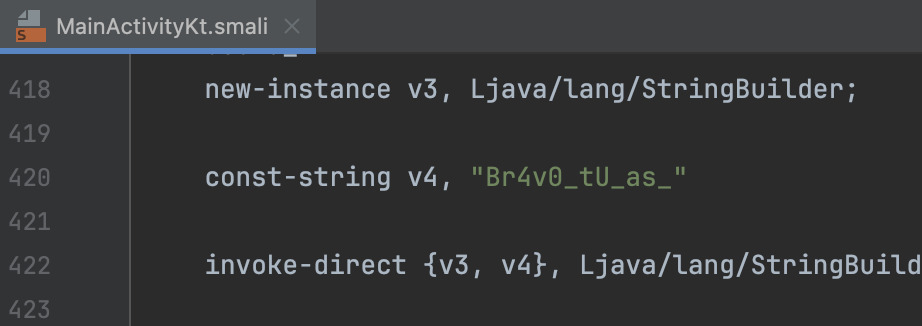 First part of the flag