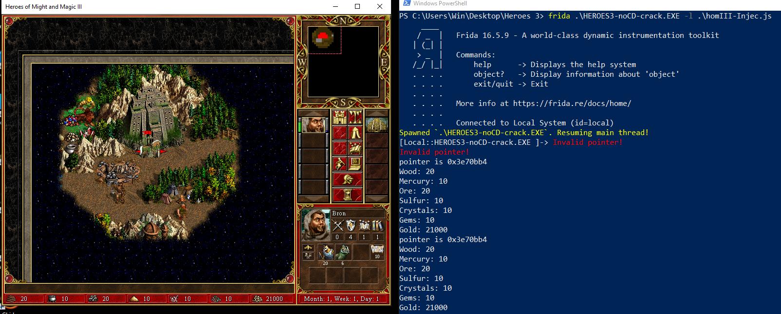 Hooked game with resources